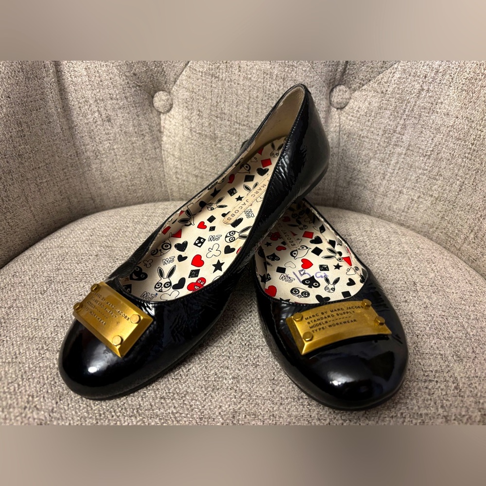 Marc By Marc Jacobs Black Ballerines❤️🤩